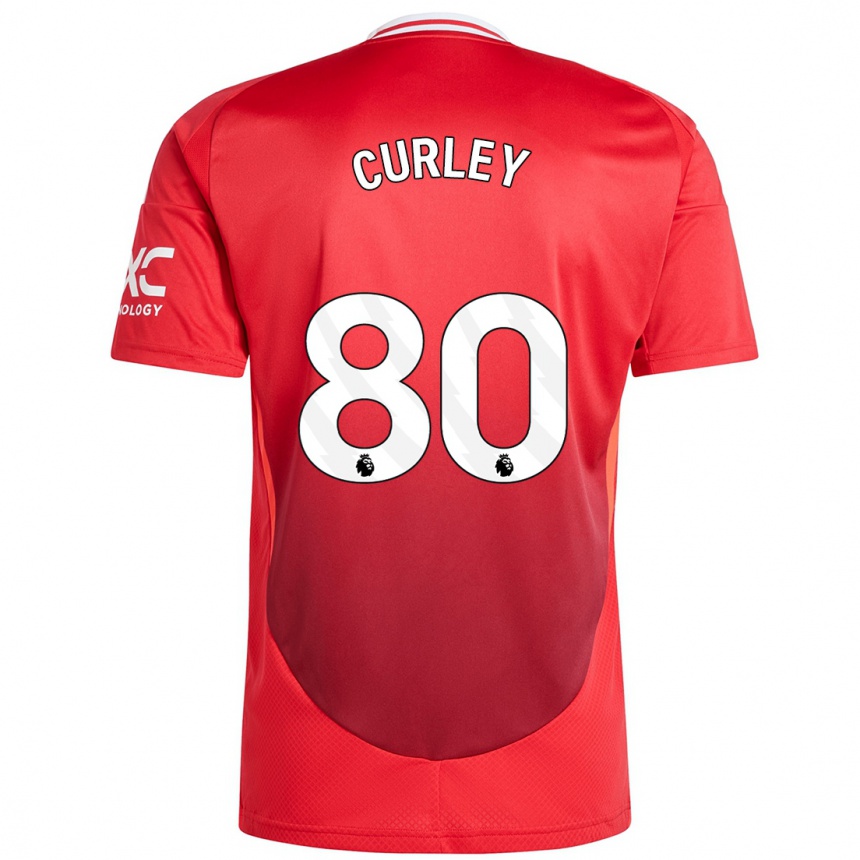 Kids Football Ruben Curley #80 Bright Red Home Jersey 2024/25 T-Shirt Canada