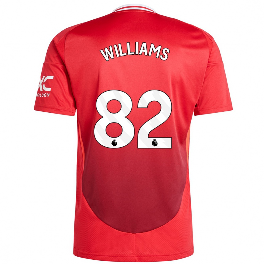 Kids Football Ethan Williams #82 Bright Red Home Jersey 2024/25 T-Shirt Canada