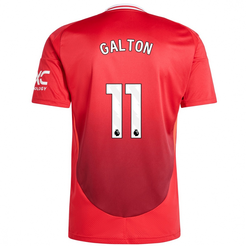 Kids Football Leah Galton #11 Bright Red Home Jersey 2024/25 T-Shirt Canada