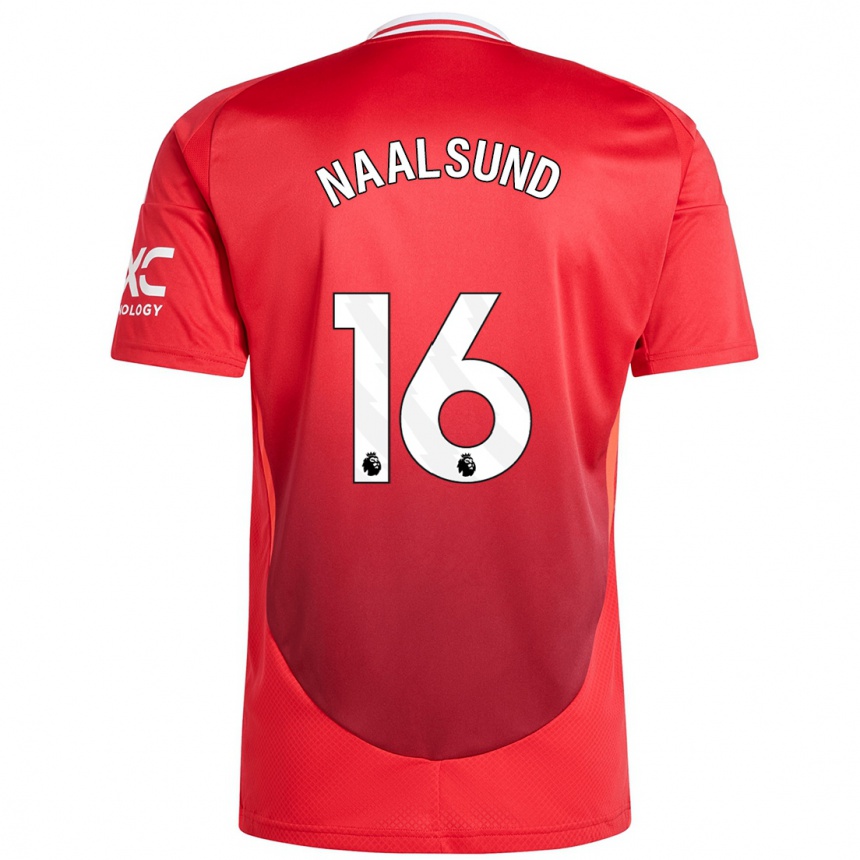 Kids Football Lisa Naalsund #16 Bright Red Home Jersey 2024/25 T-Shirt Canada