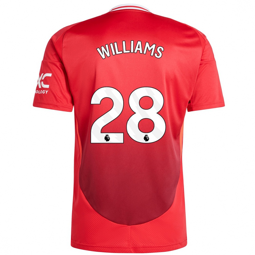 Kids Football Rachel Williams #28 Bright Red Home Jersey 2024/25 T-Shirt Canada