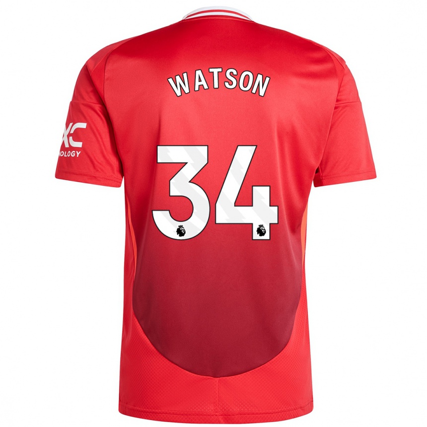 Kids Football Emma Watson #34 Bright Red Home Jersey 2024/25 T-Shirt Canada