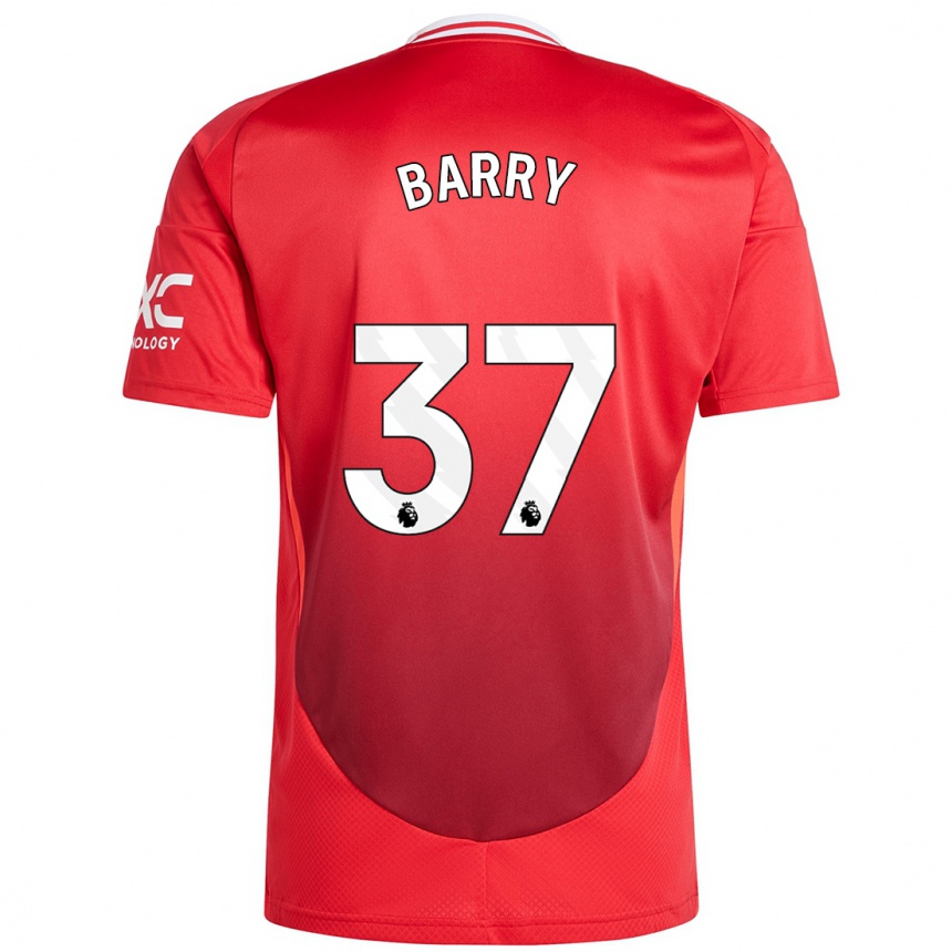 Kids Football Keira Barry #37 Bright Red Home Jersey 2024/25 T-Shirt Canada