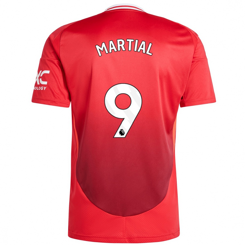 Kids Football Anthony Martial #9 Bright Red Home Jersey 2024/25 T-Shirt Canada