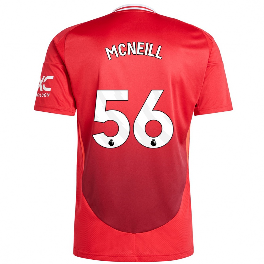 Kids Football Charlie Mcneill #56 Bright Red Home Jersey 2024/25 T-Shirt Canada