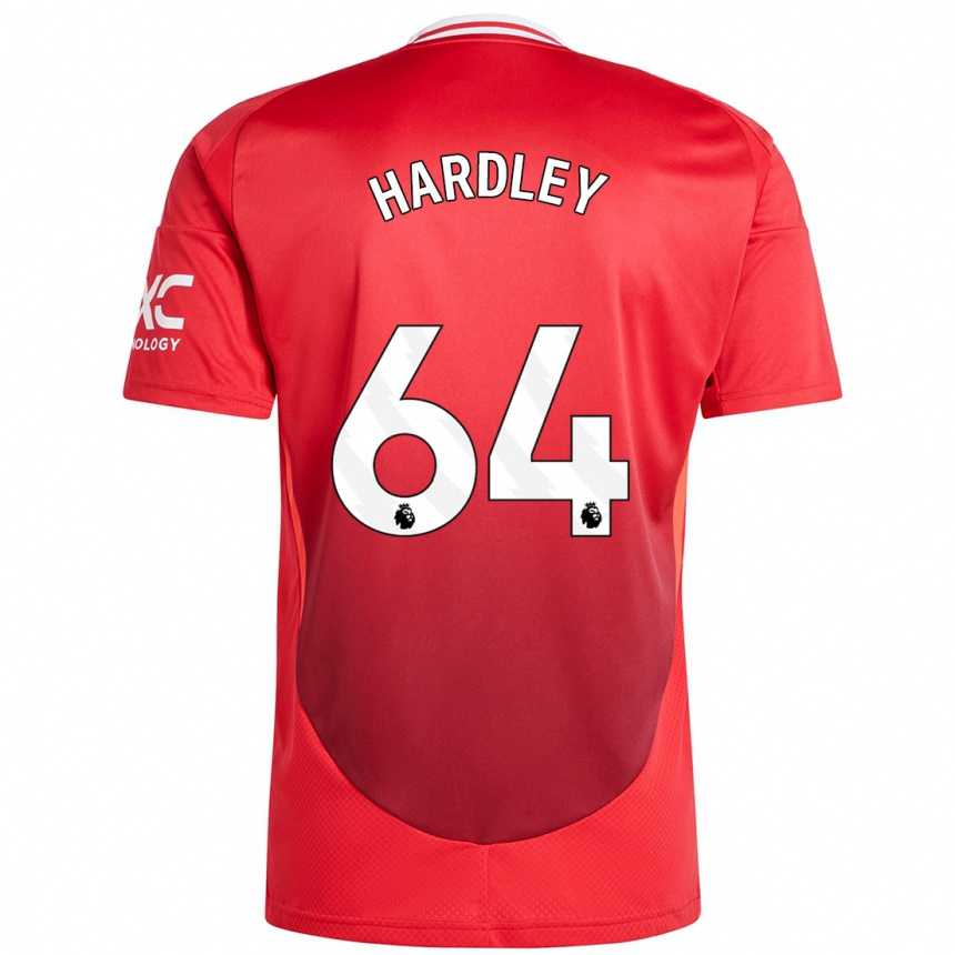 Kids Football Bjorn Hardley #64 Bright Red Home Jersey 2024/25 T-Shirt Canada