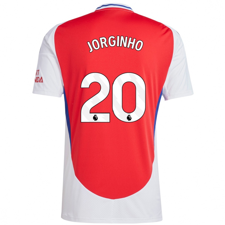 Enfant Football Maillot Jorginho #20 Rouge Blanc Tenues Domicile 2024/25 Canada