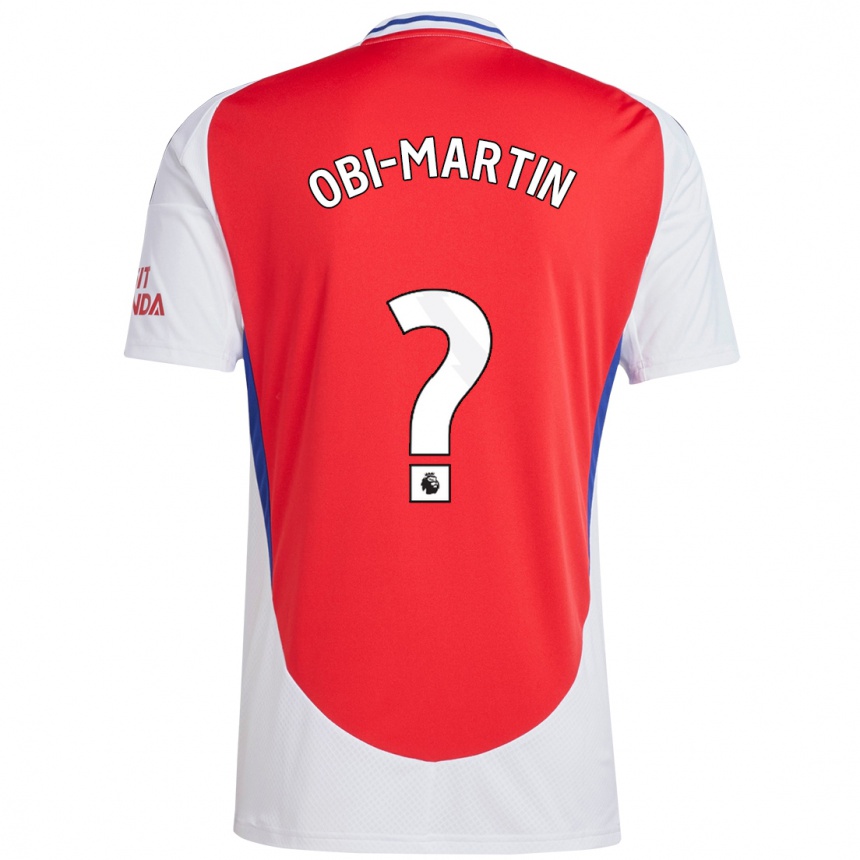 Enfant Football Maillot Chido Obi-Martin #0 Rouge Blanc Tenues Domicile 2024/25 Canada