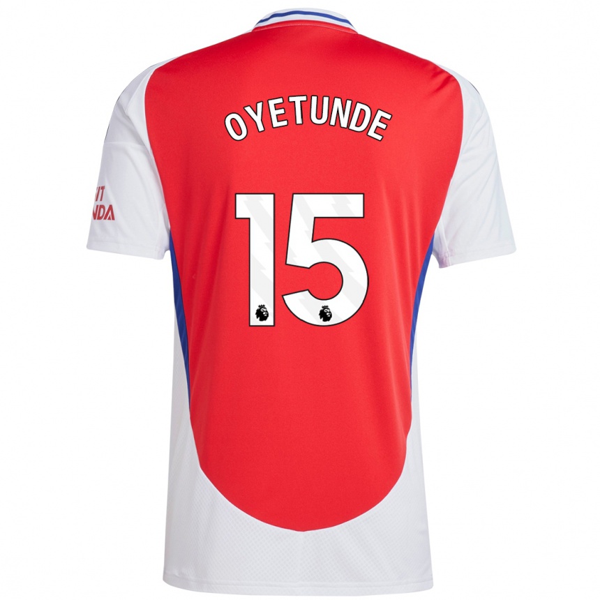 Enfant Football Maillot Daniel Oyetunde #15 Rouge Blanc Tenues Domicile 2024/25 Canada