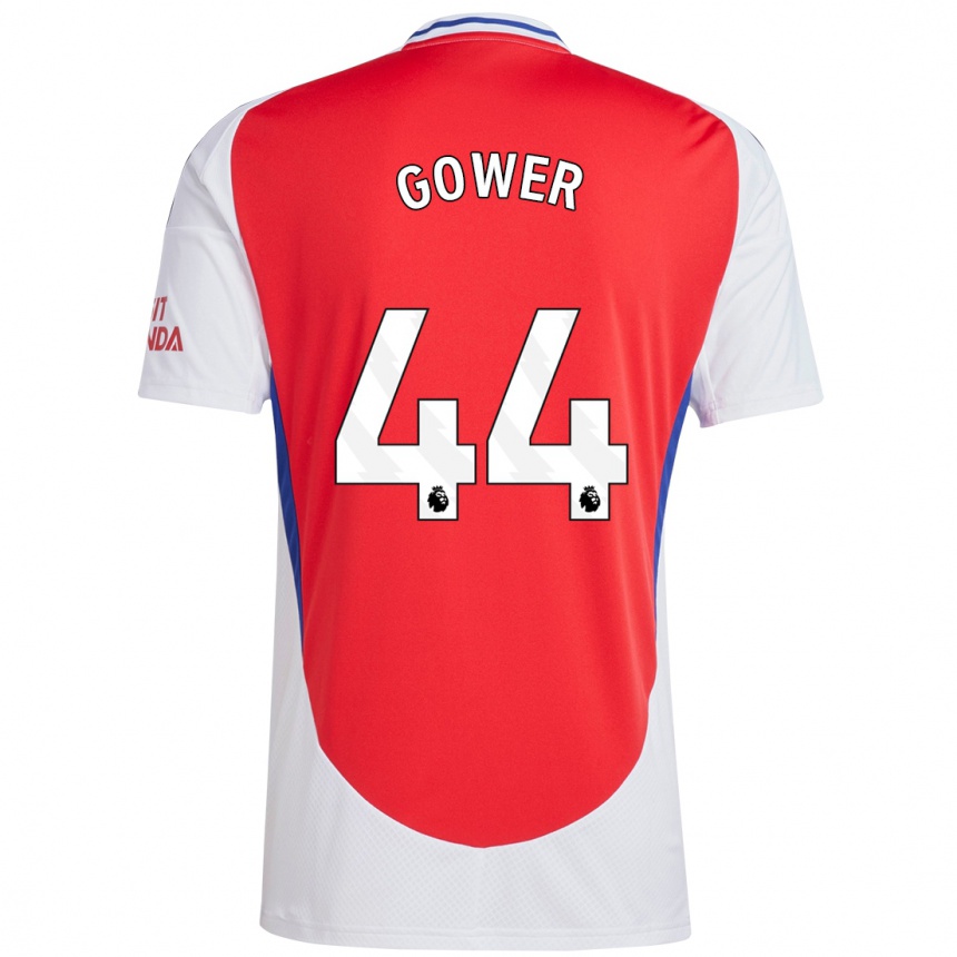 Enfant Football Maillot Jimi Gower #44 Rouge Blanc Tenues Domicile 2024/25 Canada