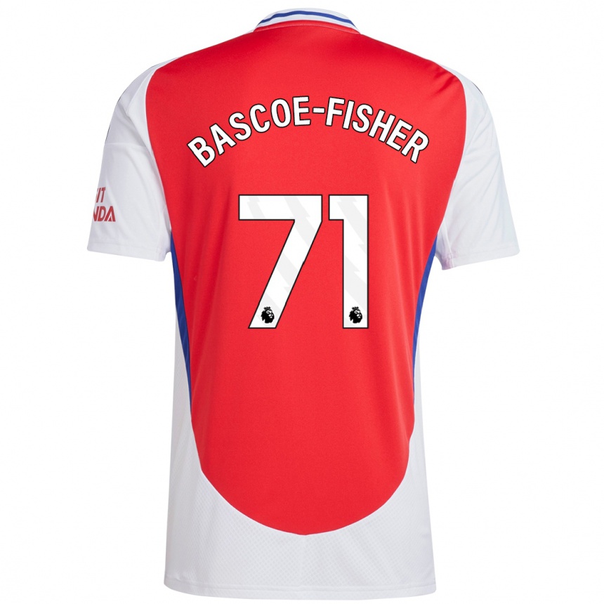 Enfant Football Maillot Jakai Bascoe-Fisher #71 Rouge Blanc Tenues Domicile 2024/25 Canada