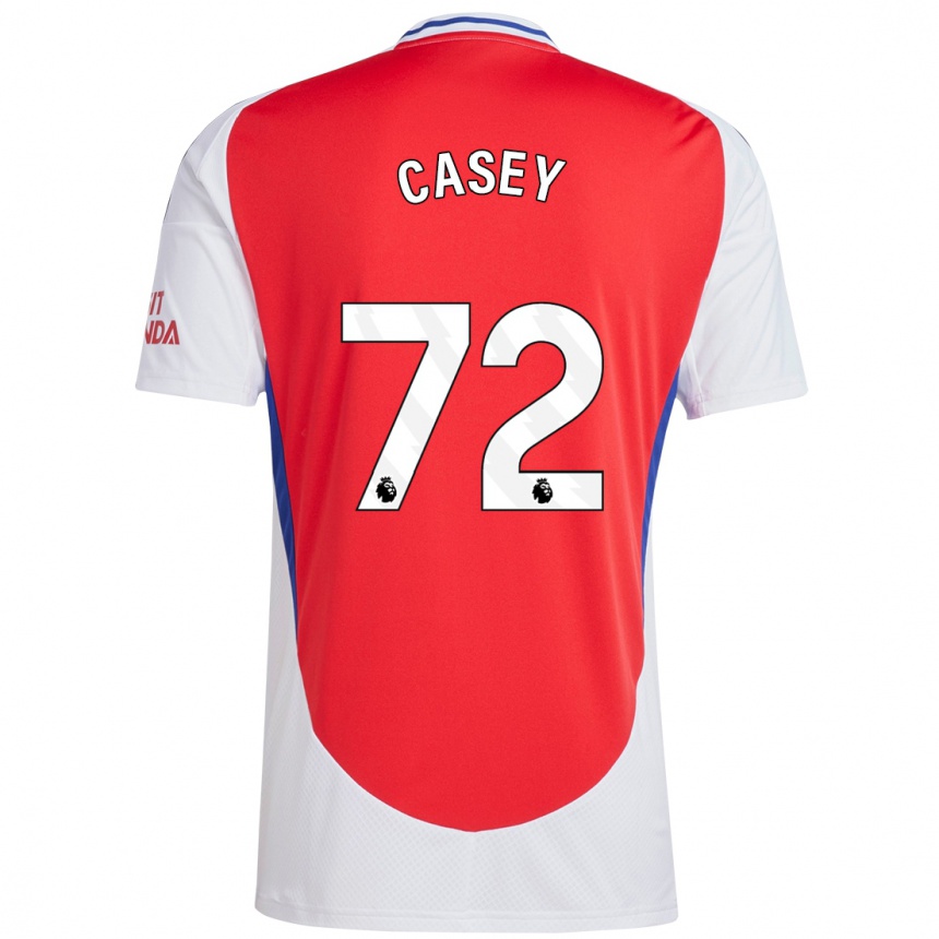 Enfant Football Maillot Dan Casey #72 Rouge Blanc Tenues Domicile 2024/25 Canada