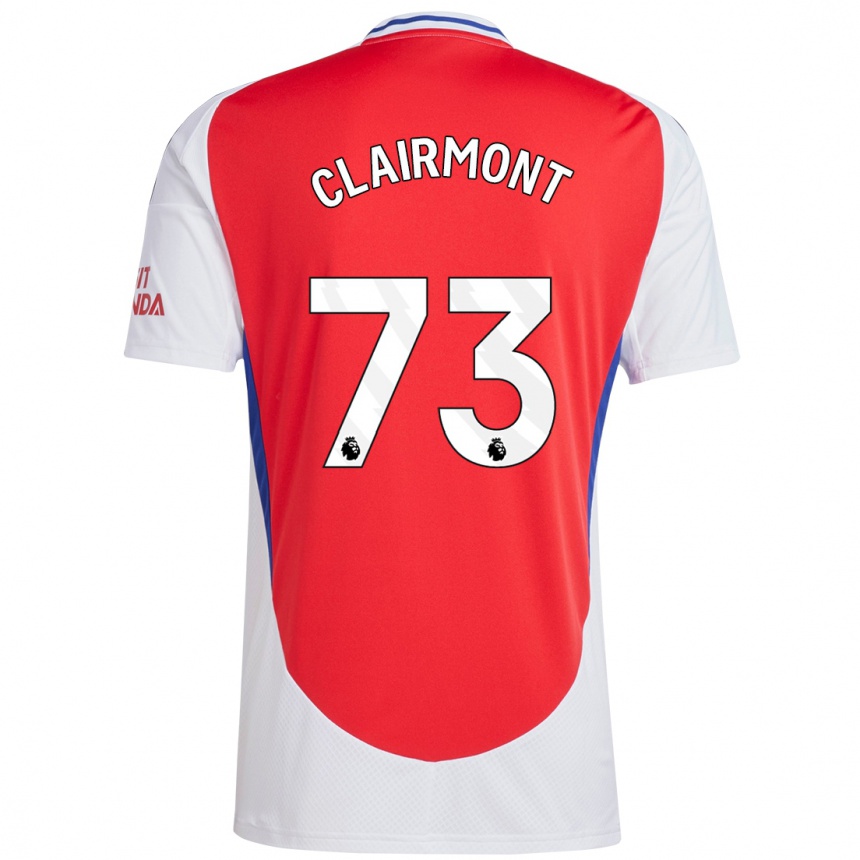 Enfant Football Maillot Reece Clairmont #73 Rouge Blanc Tenues Domicile 2024/25 Canada