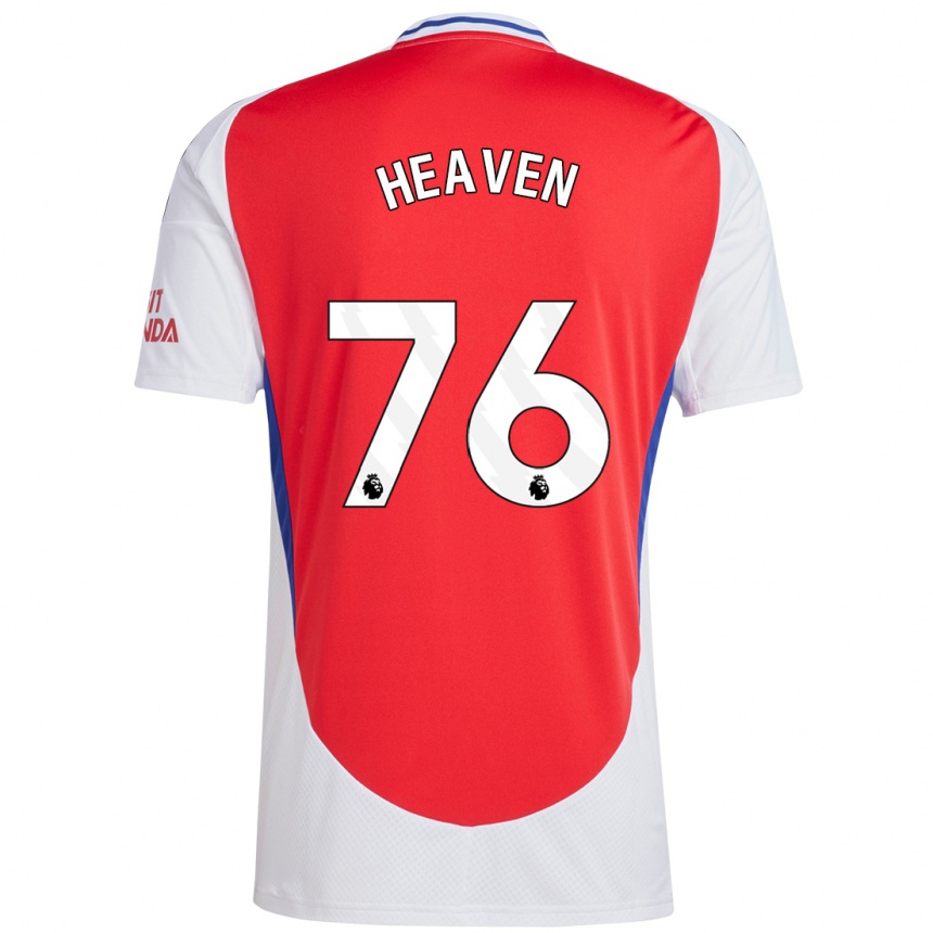 Kids Football Ayden Heaven #76 Red White Home Jersey 2024/25 T-Shirt Canada