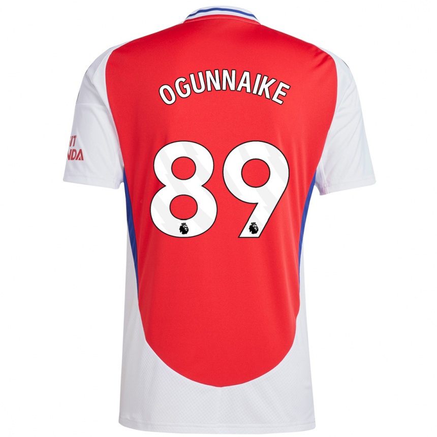 Enfant Football Maillot Josh Ogunnaike #89 Rouge Blanc Tenues Domicile 2024/25 Canada