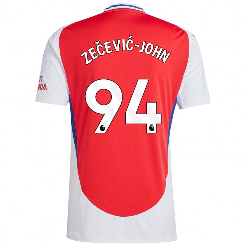 Enfant Football Maillot Louis Zečević-John #94 Rouge Blanc Tenues Domicile 2024/25 Canada