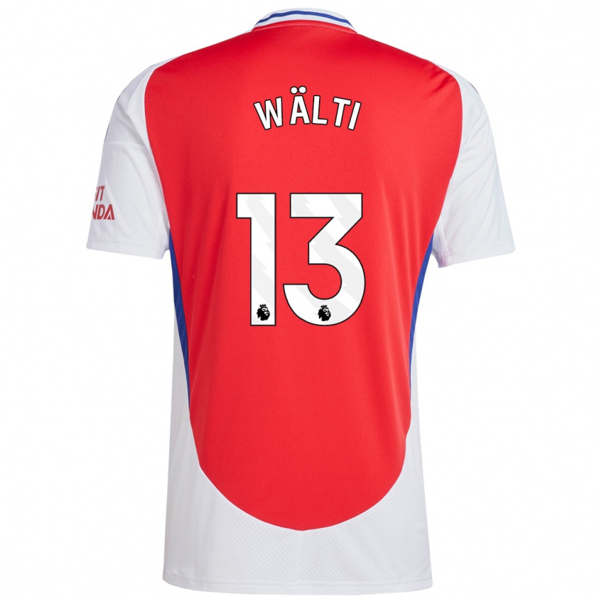 Enfant Football Maillot Lia Wälti #13 Rouge Blanc Tenues Domicile 2024/25 Canada