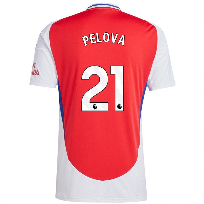 Enfant Football Maillot Victoria Pelova #21 Rouge Blanc Tenues Domicile 2024/25 Canada