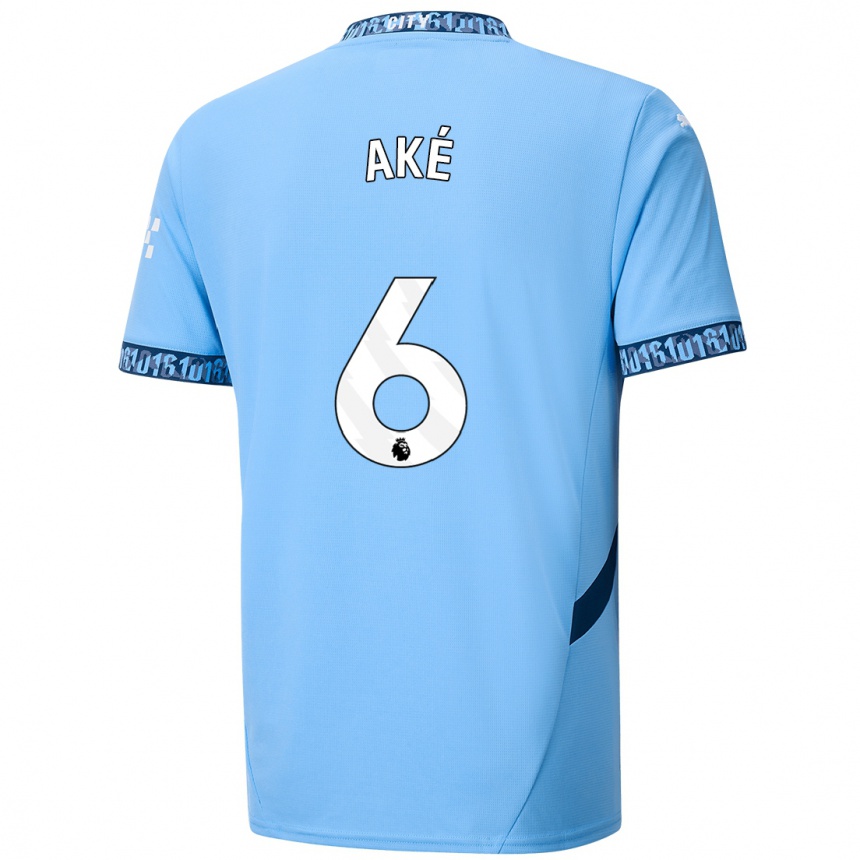 Enfant Football Maillot Nathan Ake #6 Bleu Marine Tenues Domicile 2024/25 Canada