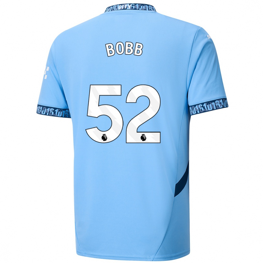 Enfant Football Maillot Oscar Bobb #52 Bleu Marine Tenues Domicile 2024/25 Canada