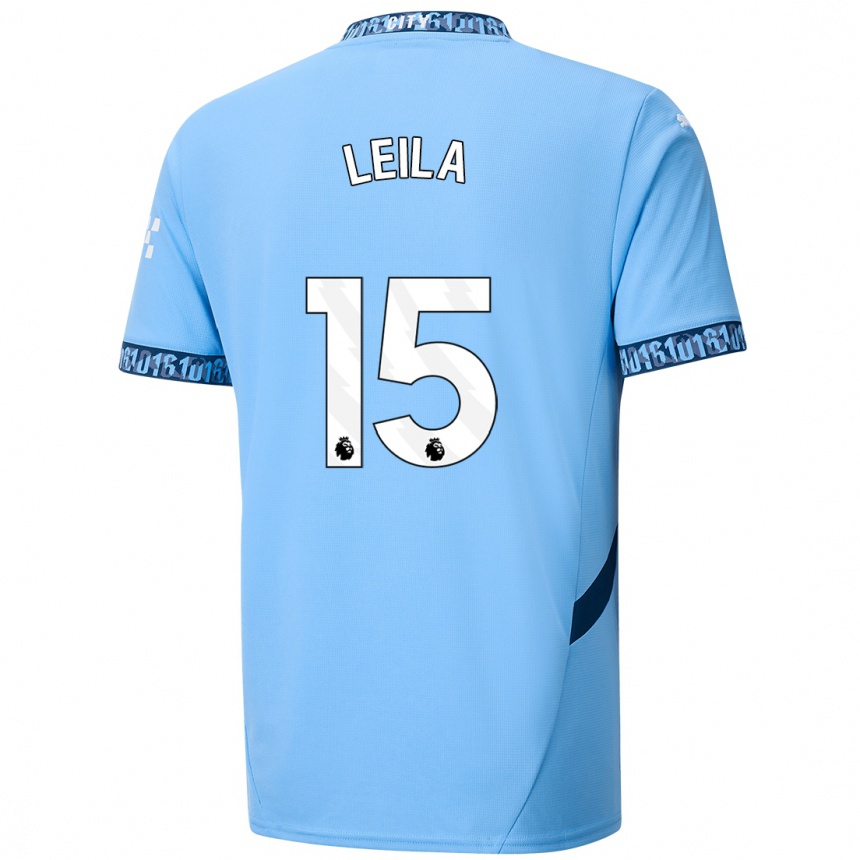 Enfant Football Maillot Leila Ouahabi #15 Bleu Marine Tenues Domicile 2024/25 Canada