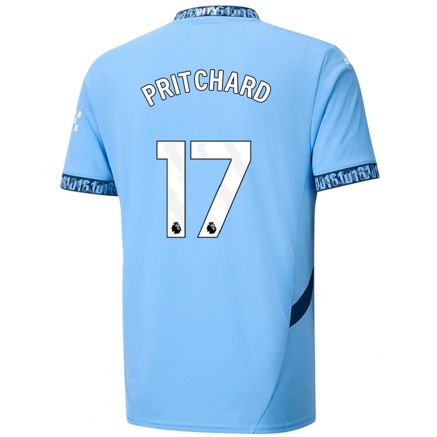 Enfant Football Maillot Poppy Pritchard #17 Bleu Marine Tenues Domicile 2024/25 Canada