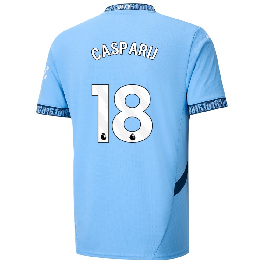 Enfant Football Maillot Kerstin Casparij #18 Bleu Marine Tenues Domicile 2024/25 Canada