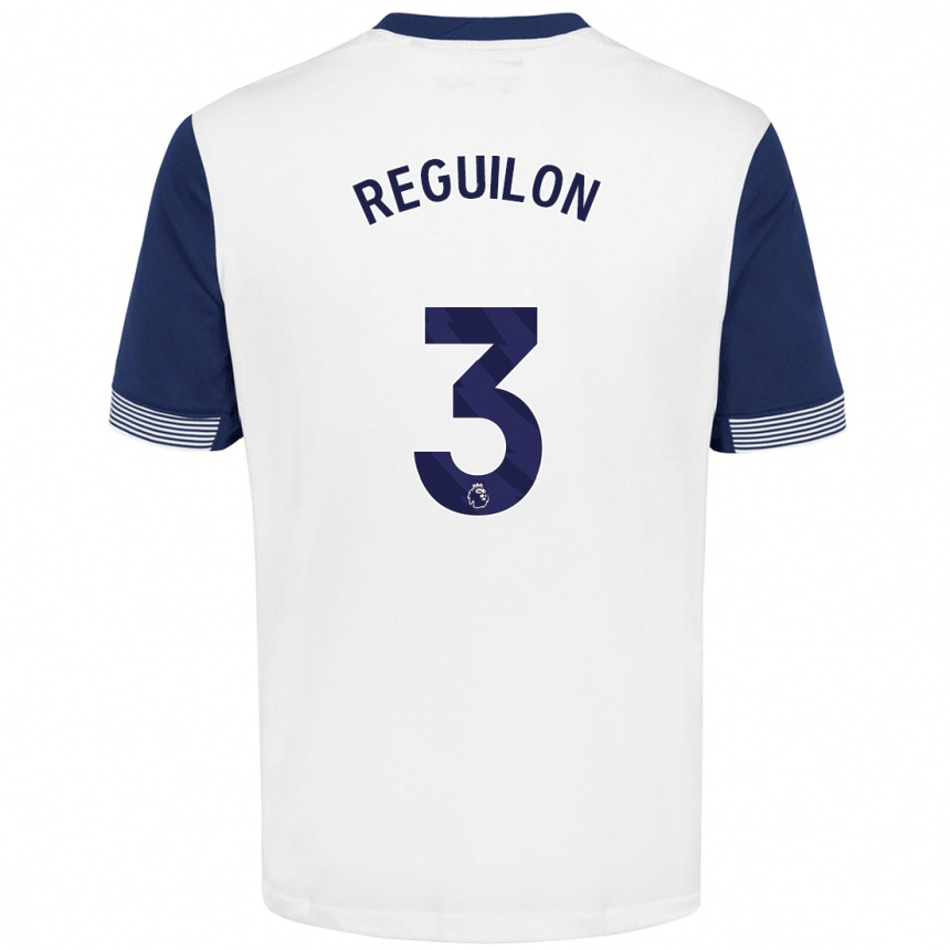 Kids Football Sergio Reguilon #3 White Blue Home Jersey 2024/25 T-Shirt Canada