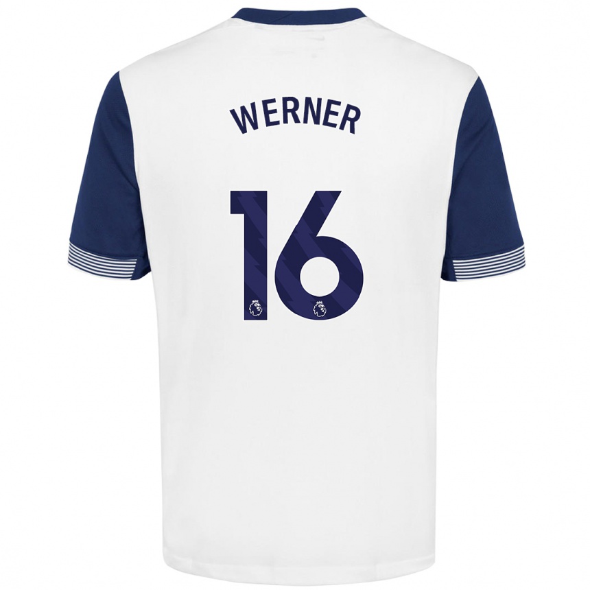 Enfant Football Maillot Timo Werner #16 Blanc Bleu Tenues Domicile 2024/25 Canada