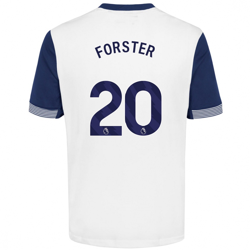 Enfant Football Maillot Fraser Forster #20 Blanc Bleu Tenues Domicile 2024/25 Canada