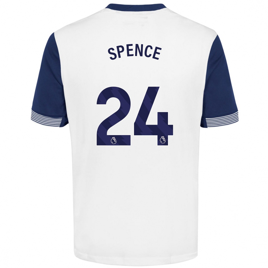 Enfant Football Maillot Djed Spence #24 Blanc Bleu Tenues Domicile 2024/25 Canada