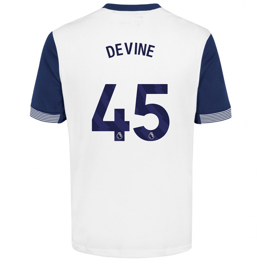 Enfant Football Maillot Alfie Devine #45 Blanc Bleu Tenues Domicile 2024/25 Canada