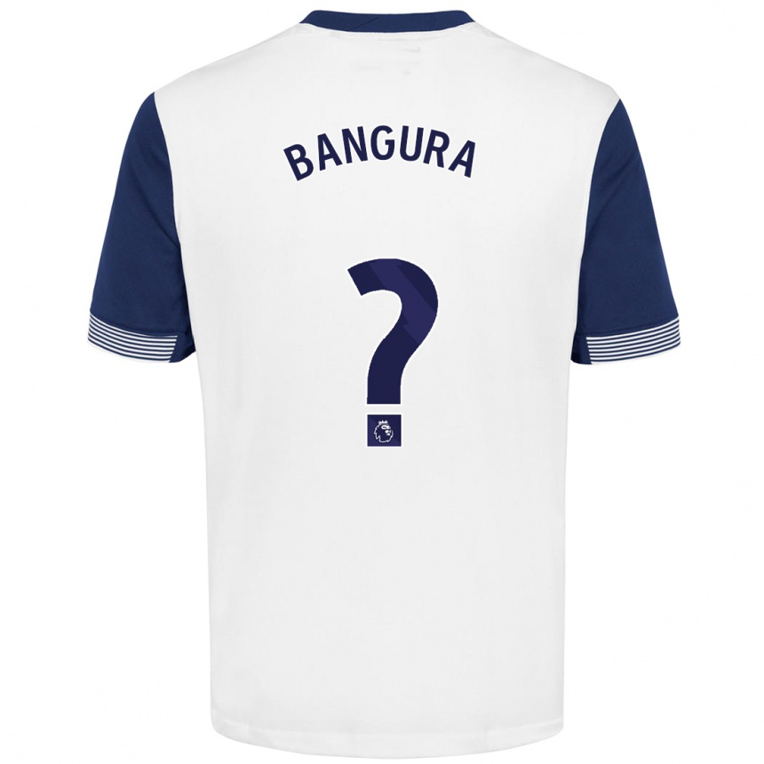 Kids Football Samal Bangura #0 White Blue Home Jersey 2024/25 T-Shirt Canada