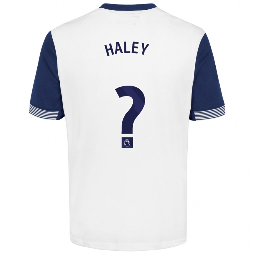 Kids Football Micah Haley #0 White Blue Home Jersey 2024/25 T-Shirt Canada