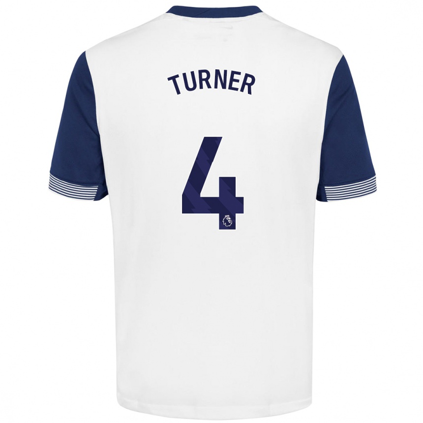 Enfant Football Maillot Amy Turner #4 Blanc Bleu Tenues Domicile 2024/25 Canada