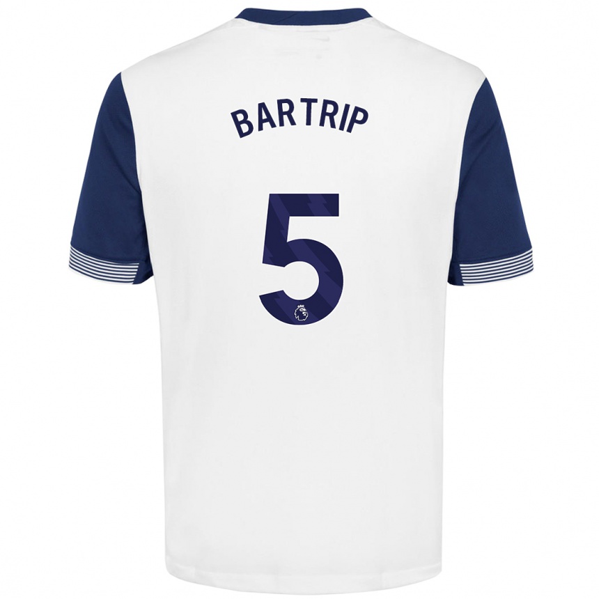 Enfant Football Maillot Molly Bartrip #5 Blanc Bleu Tenues Domicile 2024/25 Canada