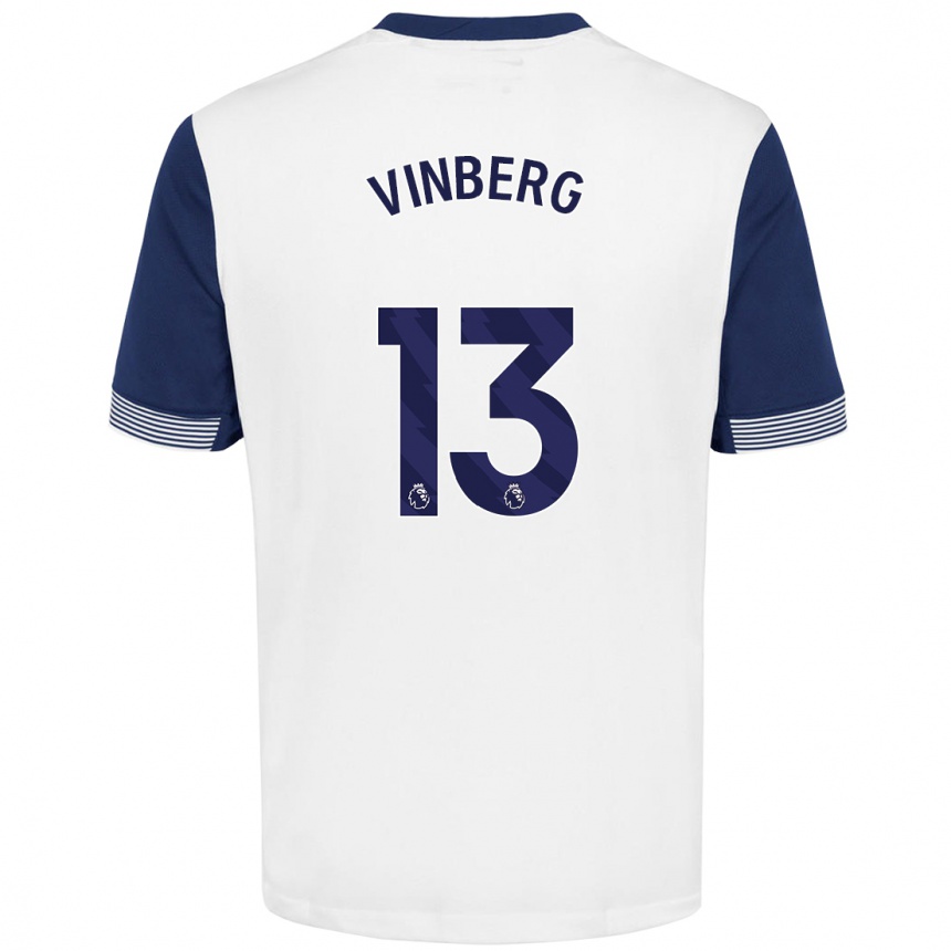 Kids Football Matilda Vinberg #13 White Blue Home Jersey 2024/25 T-Shirt Canada