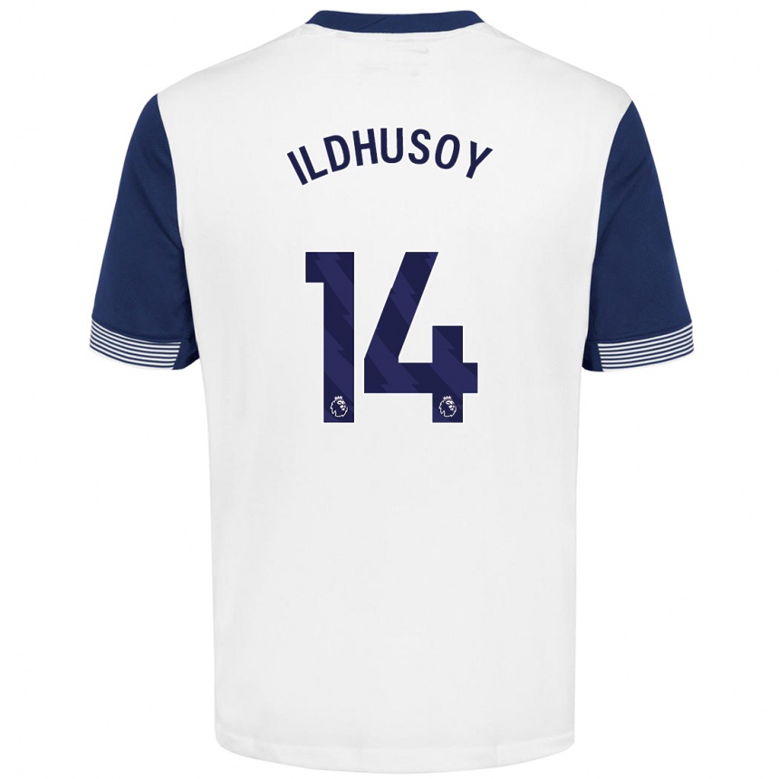 Kids Football Celin Bizet Ildhusøy #14 White Blue Home Jersey 2024/25 T-Shirt Canada