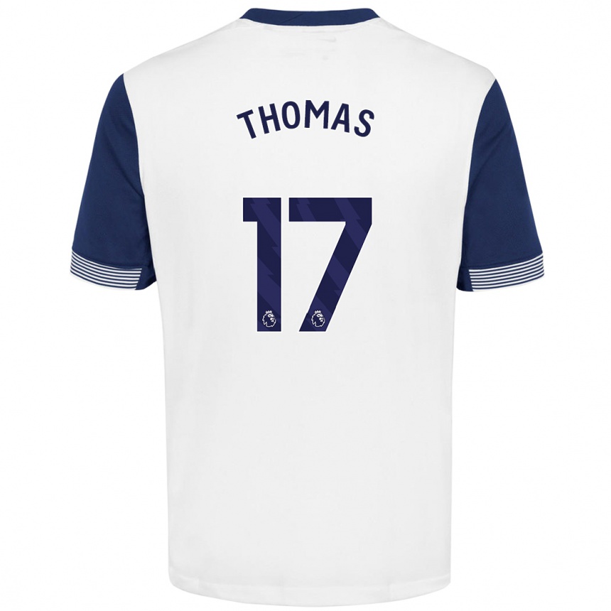 Enfant Football Maillot Martha Thomas #17 Blanc Bleu Tenues Domicile 2024/25 Canada