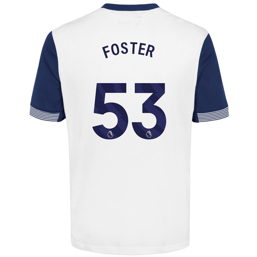 Enfant Football Maillot Brooklyn Lyons Foster #53 Blanc Bleu Tenues Domicile 2024/25 Canada