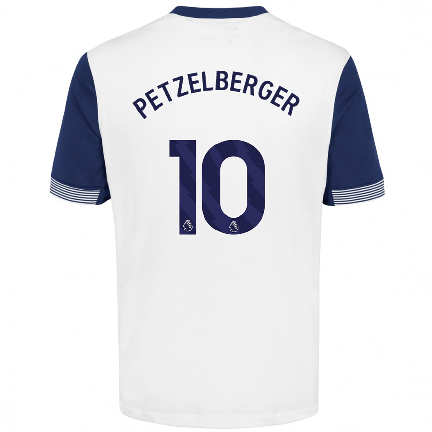 Enfant Football Maillot Ramona Petzelberger #10 Blanc Bleu Tenues Domicile 2024/25 Canada