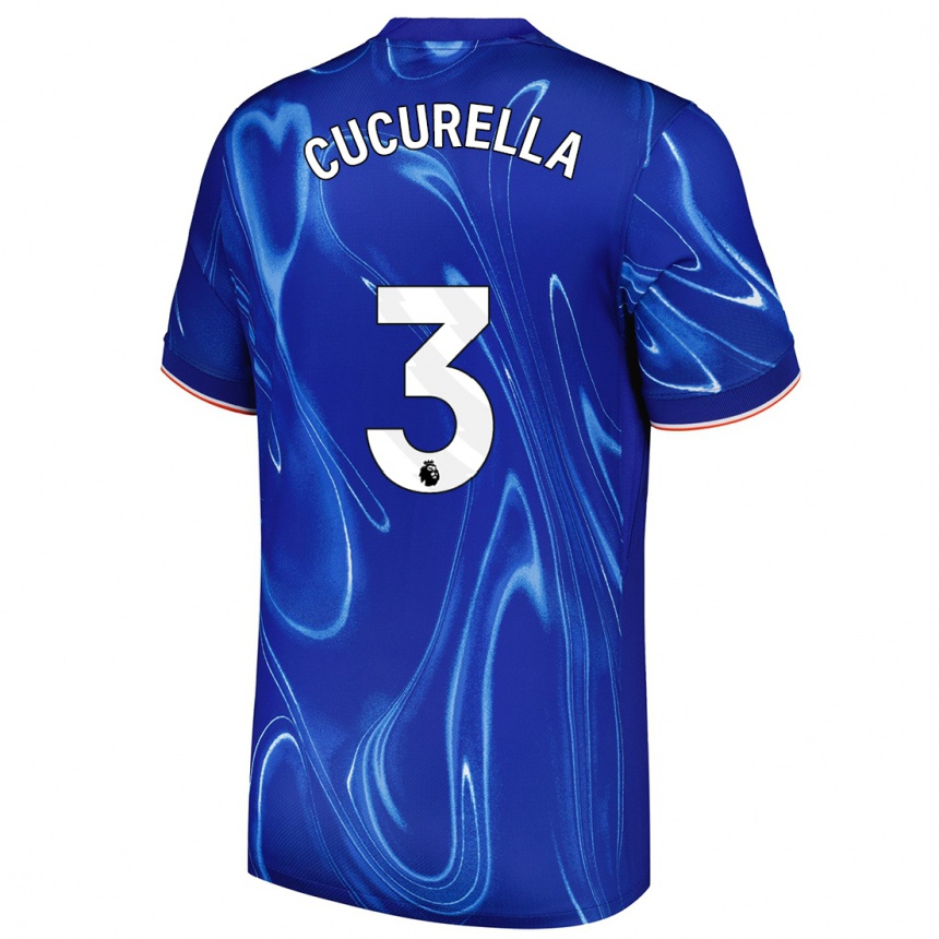 Enfant Football Maillot Marc Cucurella #3 Bleu Blanc Tenues Domicile 2024/25 Canada