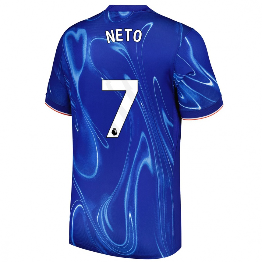 Kids Football Pedro Neto #7 Blue White Home Jersey 2024/25 T-Shirt Canada