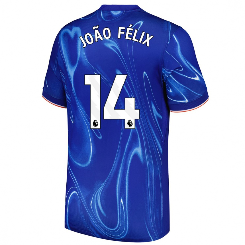 Enfant Football Maillot Joao Felix #14 Bleu Blanc Tenues Domicile 2024/25 Canada