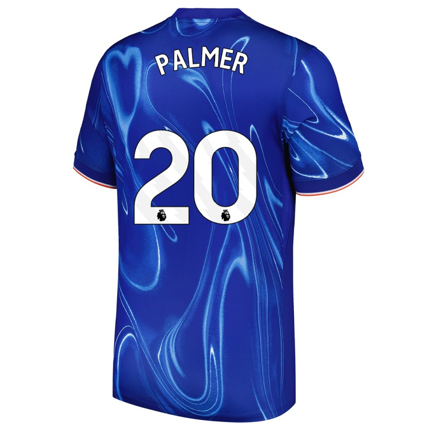 Enfant Football Maillot Cole Palmer #20 Bleu Blanc Tenues Domicile 2024/25 Canada