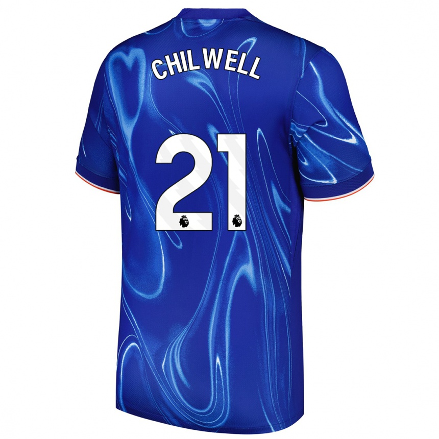 Enfant Football Maillot Ben Chilwell #21 Bleu Blanc Tenues Domicile 2024/25 Canada