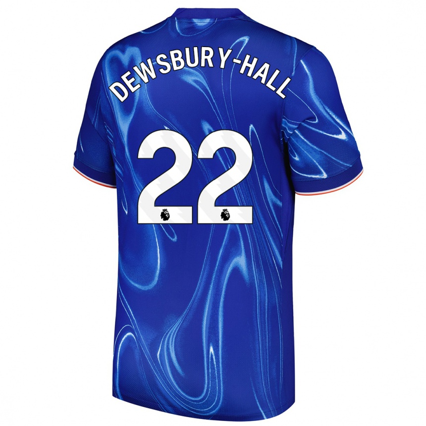 Kids Football Kiernan Dewsbury-Hall #22 Blue White Home Jersey 2024/25 T-Shirt Canada