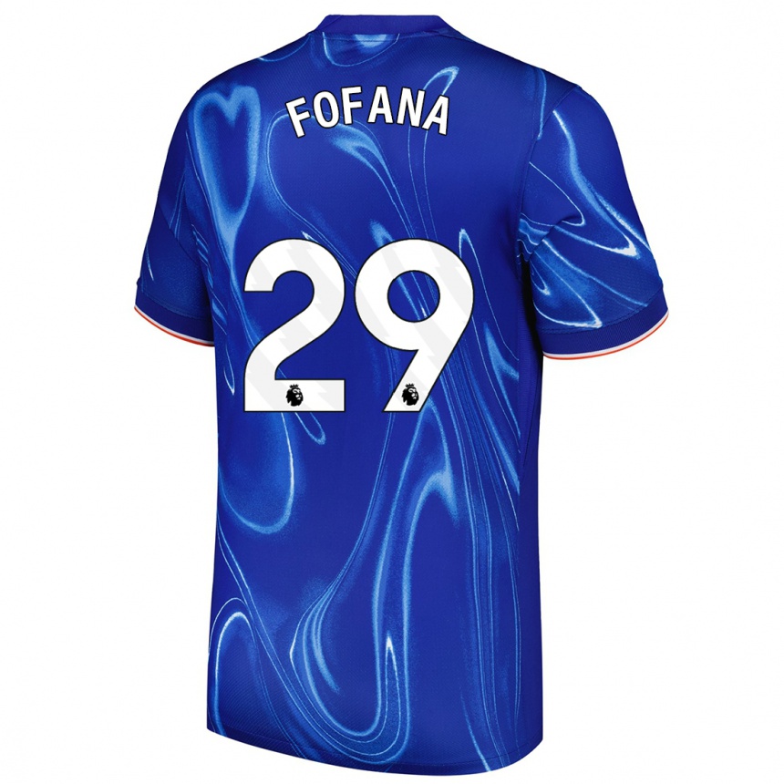 Enfant Football Maillot Wesley Fofana #29 Bleu Blanc Tenues Domicile 2024/25 Canada