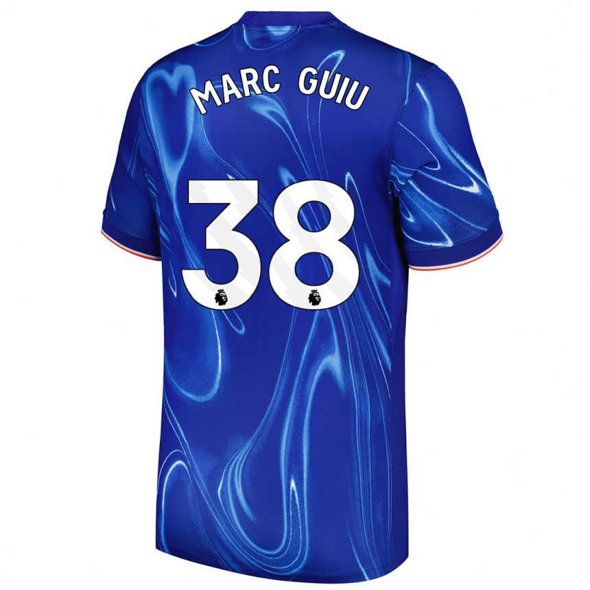 Kids Football Marc Guiu #38 Blue White Home Jersey 2024/25 T-Shirt Canada