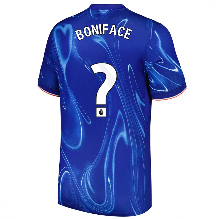 Kids Football Somto Boniface #0 Blue White Home Jersey 2024/25 T-Shirt Canada